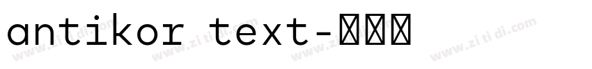 antikor text字体转换